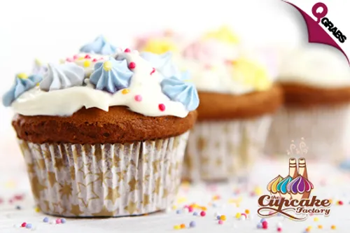 For QR99 Get 12 Tasty Custom Cupcakes from The Cupcake Factory! (QR300 Value)